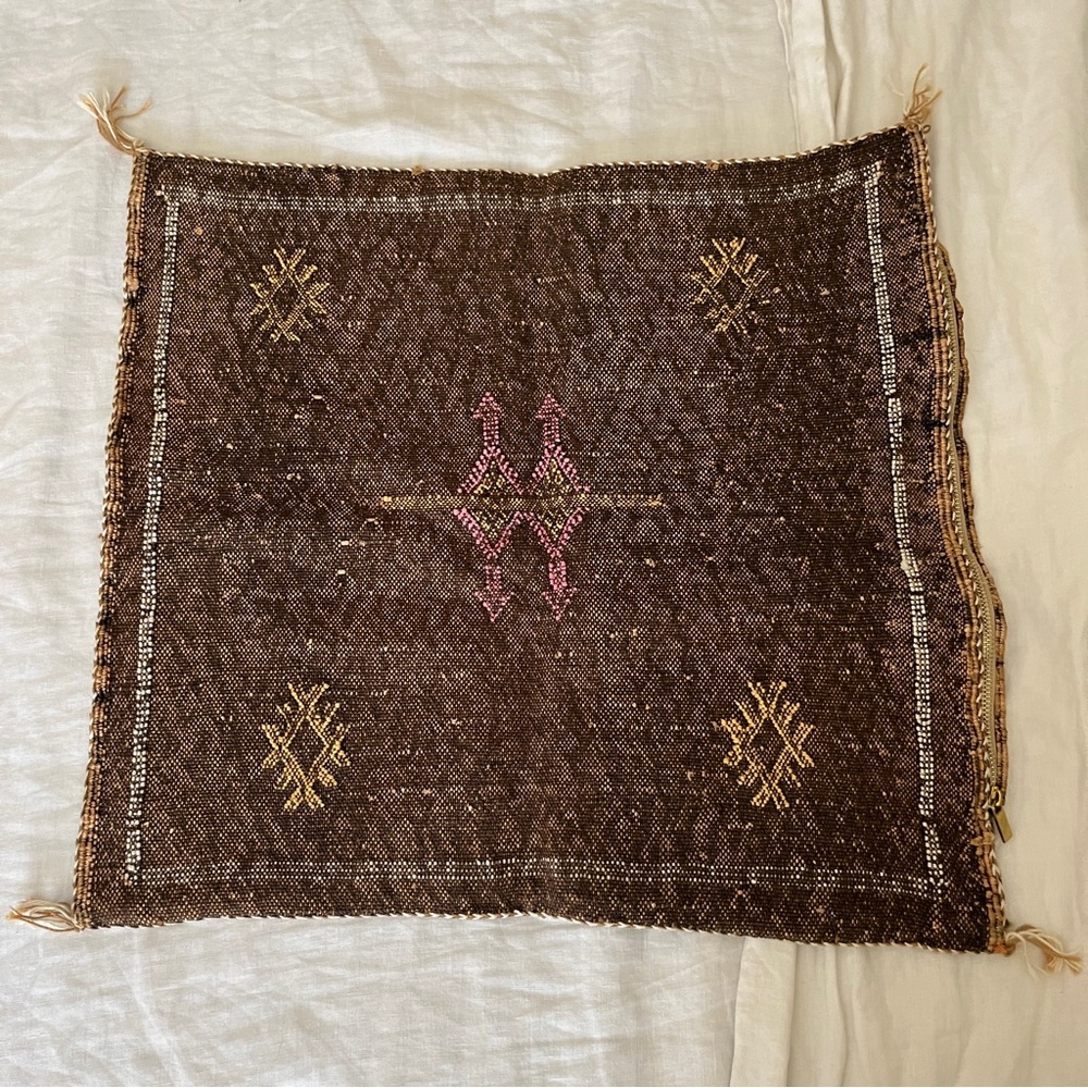 Moroccan sabra cactus silk pillow cover